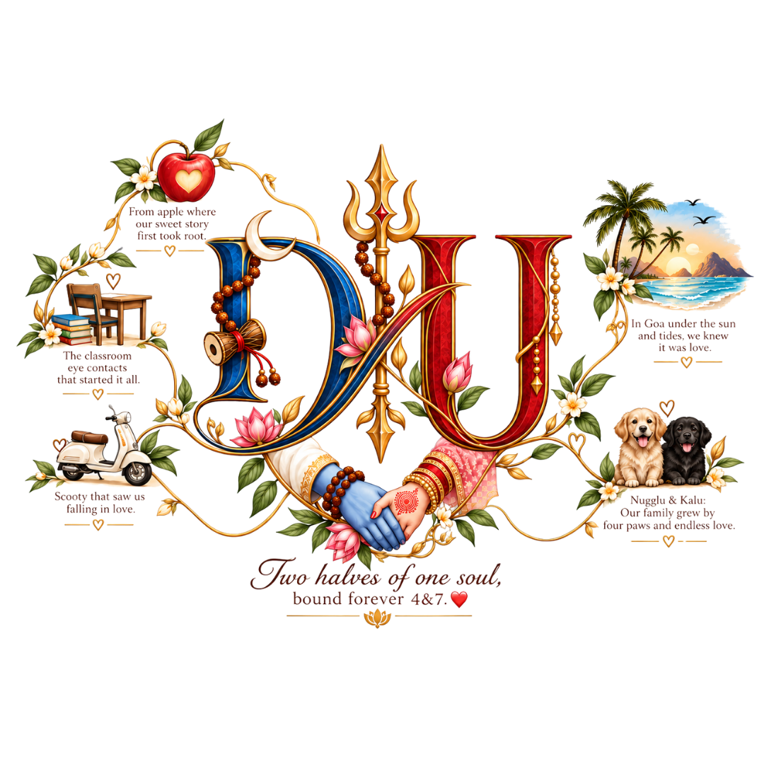 Deepak and Upasana wedding monogram